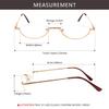 Fuaisi Vintage Alloy Half Moon Classic Reading Glasses Men And Women Half Frame Slim Glasses (Gold, 100) view 2