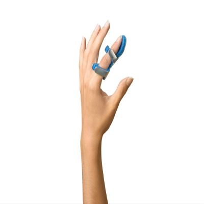 Medline Frog Finger Splints, Malleable Aluminum, Blue Polyester urethane Foam Lining, Medium, 2.5 Inches x 3 Inches, Case of 12 Each
