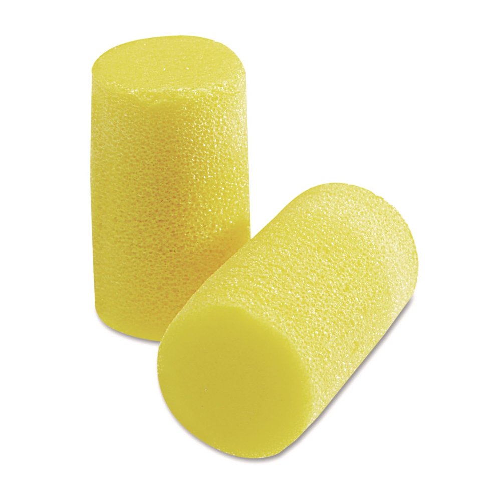 3M 3101101 E7A7R Classic Plus Earplugs, PVC Foam, Yellow, 200 Pairs