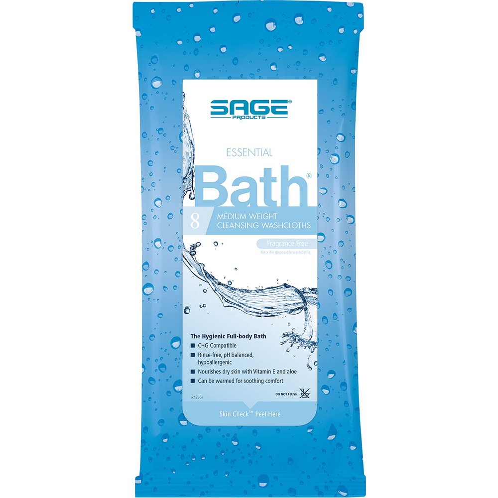 Sage 96511700 Bath Wipe Comfort Bath 8 X 8 Inch Soft Pack Aloe 7942