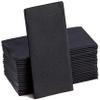 Black Paper Napkins | Linen Feel Guest Disposable Cloth Like Dinner Napkins | Hand Towels | Soft, Absorbent, Paper Hand Napkins for Kitchen, Bathroom, Parties, Weddings, Dinners Or Events | 50 Pack view 1