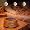 Douni Sleep Sound Machine - White Noise Machine with 27 Soothing Sounds for Sleeping & Relaxation, Timer Settings,Sleep Therapy for Families, Home,Office,Travel.Wood Grain view 2