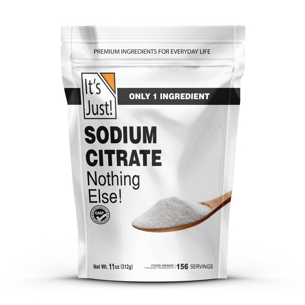 It's Just - Sodium Citrate, Food Grade Thickener, Non-GMO, Cheese Sauce Emulsifier, Spherification, Preserve Foods, 11oz