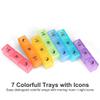 Weekly Pill Organizer,3-Times-A-Day 7 Day Pill Box Large Compartments Moisture-Proof Pill Case Medication Reminder Portable Travel Container for Vitamins Fish Oil Compartments Supplements view 3