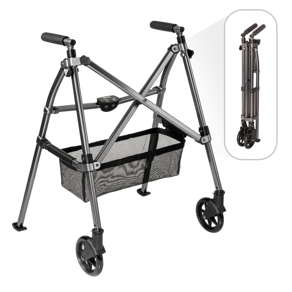 EZ Fold-N-Go Walker in Black Walnut
