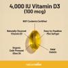 NatureWise Vitamin D3 4000iu (100 mcg) 1-Year Supply for Immune Support, Healthy Muscle Function, and Bone Health - Non-GMO, Gluten-Free in Organic Extra Virgin Olive Oil, (Mini Softgel), 360 Count view 3