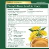 Traditional Medicinals Organic Dandelion Leaf & Root Herbal Tea, Supports Kidney Function & Healthy Digestion, (Pack of 3) - 48 Tea Bags Total view 2