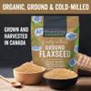 Viva Naturals Organic Ground Flaxseed, 15 oz (425 g)  Plant-Based Protein, Vegan Omega-3 & Fiber, Finely Milled Flax Seeds, Perfect for Smoothies & Baking view 3