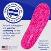 PowerStep Pinnacle Pink Orthotics for Women, Arch Support Inserts, Plantar Fasciitis Relief, Made in USA, Shoe Inserts, Maximum Cushioning, Deep Heel Cup for Pronation (W 9-9.5, M 7-7.5) view 4