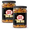 BEER NUTS Original Bar Mix - Pretzels, Cheese Stix, Sesame Stix, Insane Grain - 26oz Resealable Jar (Pack of 2) view 1