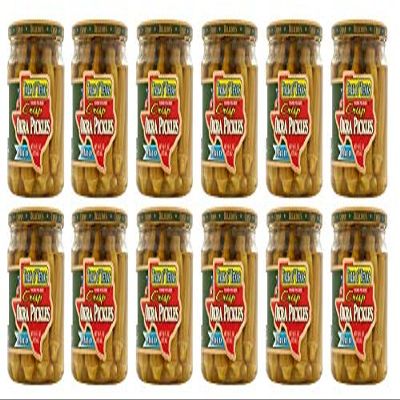 Talk O Texas Okra Pickled Mild 16 fluid ounce