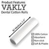 Vakly 100 Dental Cotton Rolls for Mouth Gauze and Nosebleeds Plug Stopper - #2 Medium 1.5" Non-Sterile 100% High Absorbent Blood Clotting Cotton roll (100 Count) view 4