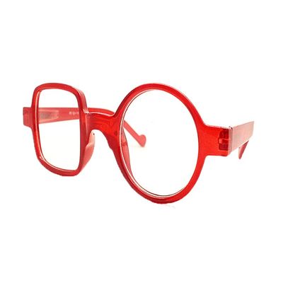 BEISON One Square One Round Readers Reading Glasses (Red, 1.5)