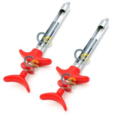 2 PCS of Dental Syringe 1.8ML SELF ASPIRATING Cartridge Syringe-RED
