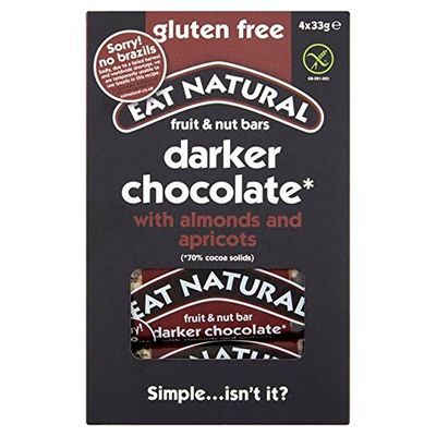 Eat Natural Darker Chocolate with Almonds & Apricots - 4 x 33g