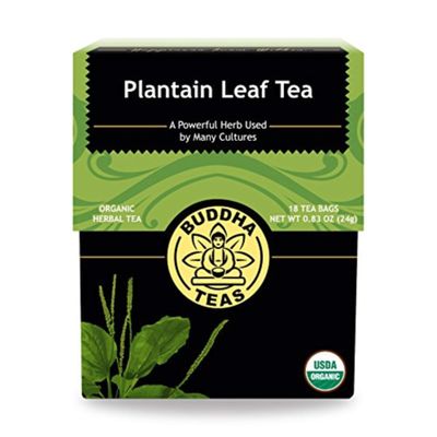 Buddha Teas - Plantain Leaf Tea - Herbal Tea - Promotes Digestive & Respiratory Health - Clean Ingredients - Caffeine Free - OU Kosher - Gluten Free - 18 Tea Bags (Pack of 1)