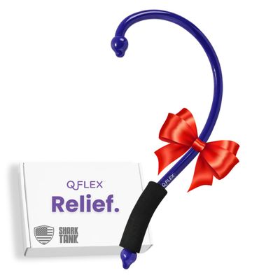 Q-Flex Massage Tool - Self-Massage Stick - Trigger Point Therapy, Muscle Care, Relaxation - Easy-to-Use Massager for Home & Travel - Seen On Shark Tank - Back, Neck, Shoulders, Feet - Great Gift Idea