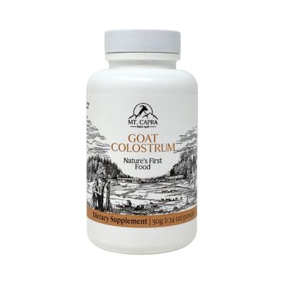 Mt. Capra Goat Colostrum | for Healthy Immune System, Gut, and Athletic Performance | Grass-Fed, High in Immunoglobulins | 17 Servings - 50 Grams