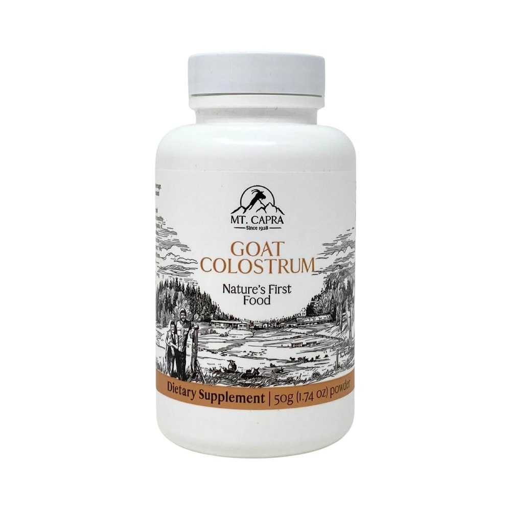 Mt. Capra Goat Colostrum | for Healthy Immune System, Gut, and Athletic Performance | Grass-Fed, High in Immunoglobulins | 17 Servings - 50 Grams