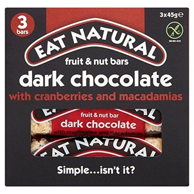 Eat Natural Bars with Cranberries & Macadamias - 3 x 45g