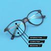 Foster Grant Conan Multifocus Rectangular Reading Glasses, Tortoise/Transparent, 53 mm + 3.25 view 3