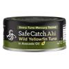 Safe Catch Wild Ahi Yellowfin Tuna Fish Canned, Wild Caught, Lowest Mercury, Lean Protein, Omega 3, Gluten-Free, Kosher, in Avocado Oil, Pack of 6 view 1