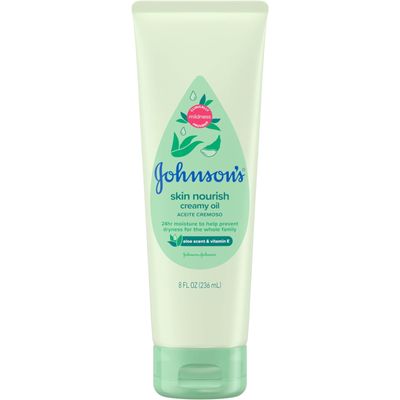 JOHNSON'S Baby Creamy Oil Aloe & Vitamin E (236 ml) 8 fl oz.