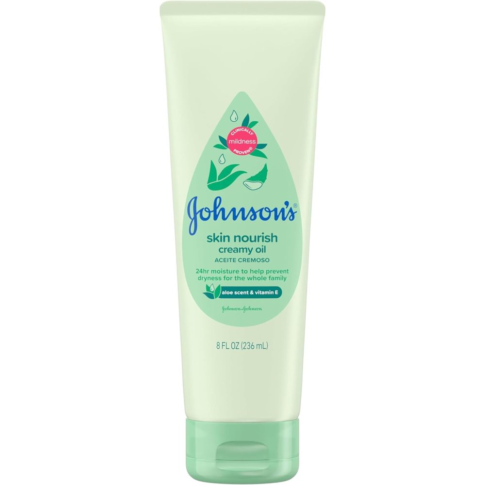JOHNSON'S Baby Creamy Oil Aloe & Vitamin E (236 ml) 8 fl oz.