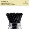 [12000 COUNT] CORNSTRAW 5" Short Cocktail Straws, Black PLA Cornstarch Plastic-Free Disposable Small Drink Stirrer, Swizzle, mixer, for Cold Drinks, whiskey, Bar, Club, Party view 4