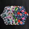 7PCS Pack Washable Cloth Pads Including 6PCS Heavy Flow Feminine Hygiene Bamboo Charcoal Cloth Mama Reusable Menstrual Pads Reusable Sanitary Napkins Pad + 1PC Mini Wet Bag view 1