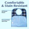 Adult Bibs for Eating  6 Pack Washable Reusable Waterproof Clothing Protectors  Large Adult Bibs for Men & Women  Senior and Elderly Care view 4