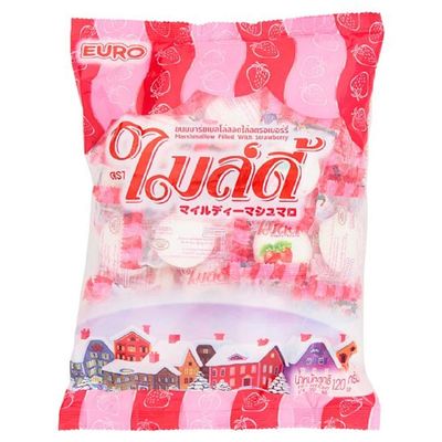 MILDY BRAND, Marshmallow Filled with Strawberry 120 grams