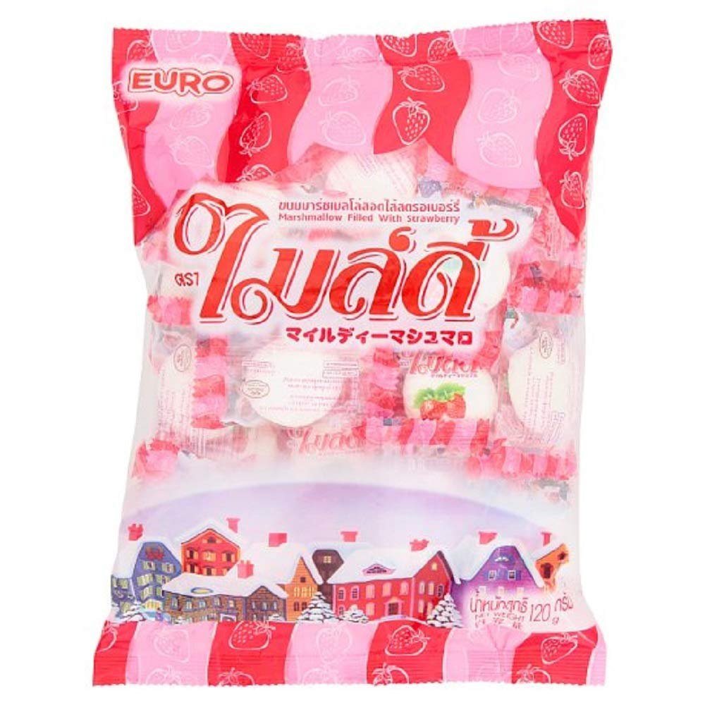 MILDY BRAND, Marshmallow Filled with Strawberry 120 grams