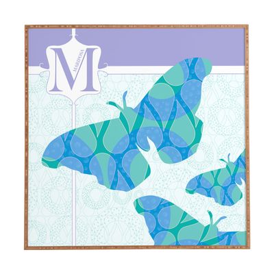 Deny Designs Jennifer Hill, Miss Mariposa, Framed Wall Art, Medium, 20" x 20"