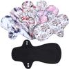 7PCS Pack Reusable Washable Incontinence Cloth Pads Including 6PCS Heavy Flow Feminine Hygiene Bamboo Charcoal Cloth Sanitary Pads Reusable Menstrual Pad + 1PC Mini Wet Bag view 4