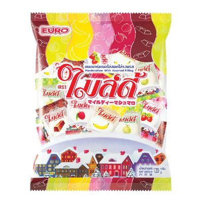 MILDY BRAND, Marshmallow with Assorted Filling 120 grams