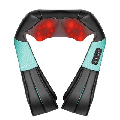Nekteck Shiatsu Neck and Back Massager with Soothing Heat, Electric Deep Tissue 3D Kneading Massage Pillow for Shoulder Leg Full Body Muscle Pain Relief, Car Office and Home Use