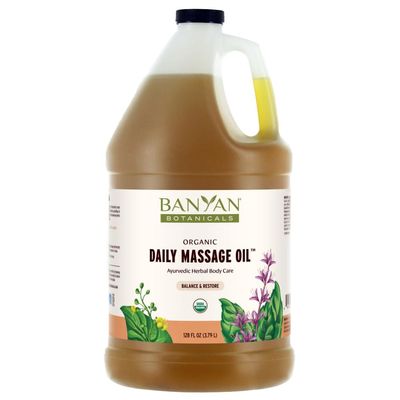 Banyan Botanicals Daily Massage Oil Organic Ayurvedic Massage Oil Balancing and Grounding 128 oz Non GMO Sustainably Sourced