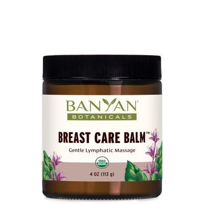 Banyan Botanicals Breast Care Balm Organic Herbal Salve with Tulsi & Palmarosa for Lymph Massage & Breast Health Promotes Healthy Circulation 4 oz Non GMO Sustainably Sourced Petroleum Free