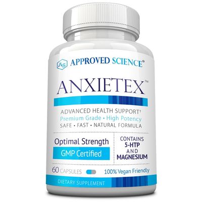 Approved Science Anxietex - Calm and Relaxation - L-Theanine and Magnesium - 60 Capsules - Vegan Friendly - 1 Month Supply