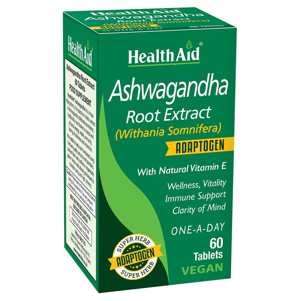 HealthAid Ashwagandha 350mg (15:1 Root Extract)  Standardized Vegan Adaptogen Supplement for Stress Response, Focus, Energy & Restful Sleep | Once-Daily Tablet