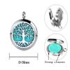 Aromatherapy Essential Oil Diffuser Necklace Tree of Life Pattern Stainless Steel Locket Pendant view 2