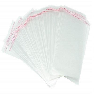 Borningfire 300ct 5x7 Clear Resealable Plastic Bags Self Adhesive Sealing OPP Cello/Cellophane Bags for Bakery Cookies Candy Treats Decorative Wrappers, Fits 5'' x 7'' Prints Photos Cards Envelopes