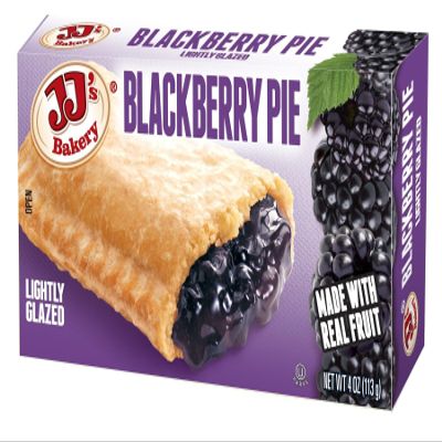 JJ's Bakery Blackberry Snack Pies, Individual Dessert, Fresh-Baked, Perfect for Snacks, Nut-Free, Kosher Parve, 4 Oz Each (Pack of 6)