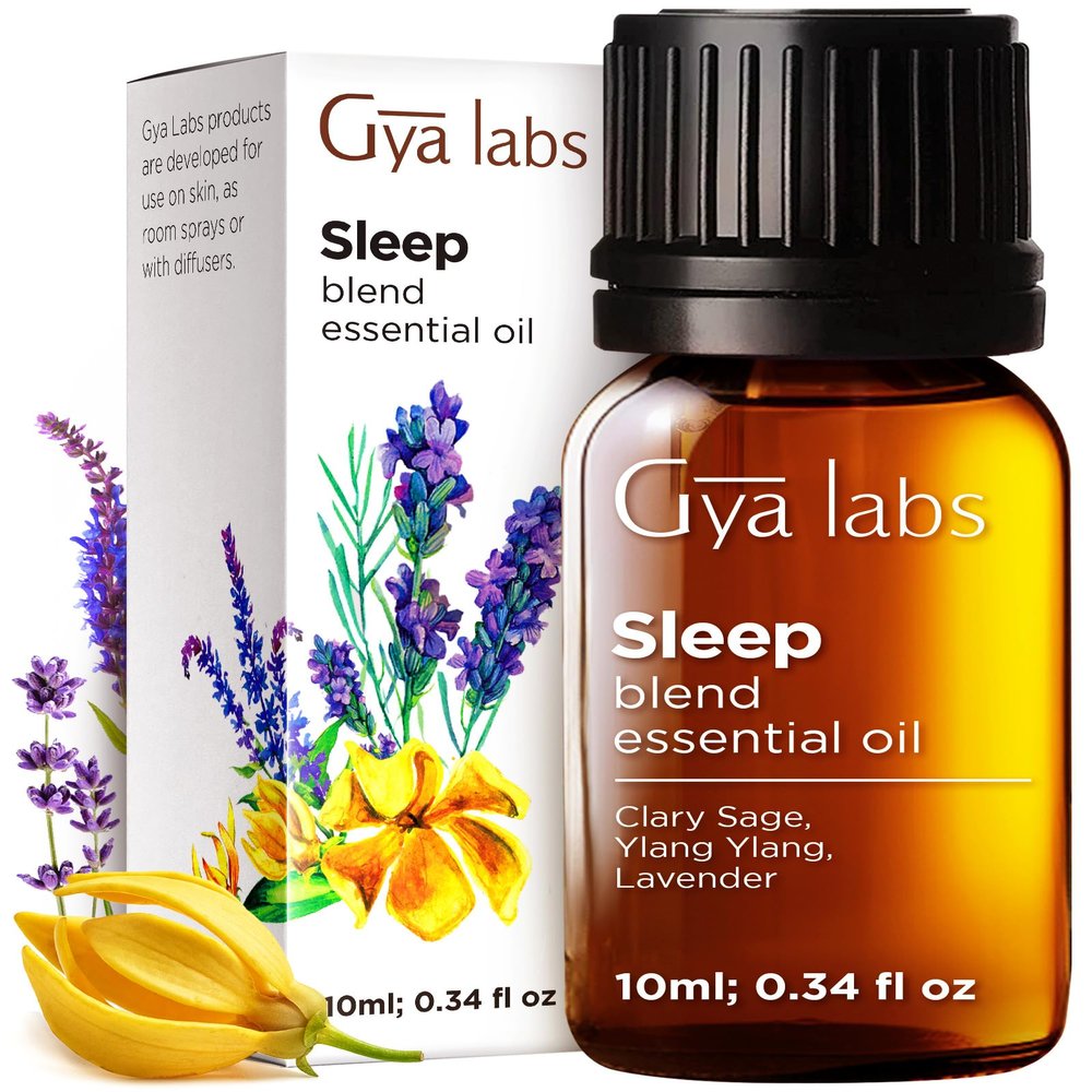 Gya Labs Sleep Essential Oil Blend - 100% Pure Natural Sleep Oil for Diffuser & Aromatherapy, Soothing, Bedtime and Self-Care (0.34 Fl Oz)