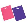 100 12x15 Glossy Pink and Purple Plastic Merchandise Bags w/Handles view 1
