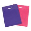 100 12x15 Glossy Pink and Purple Plastic Merchandise Bags w/Handles view 2