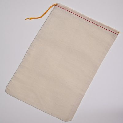 Celestial Gifts Muslin Bags with Drawstring 10pcs, 8x12 - Large Drawstring Bags Bulk - For Shoes, Parts,Gifts, Party Favors and DIY Crafts - 100% Cotton - Made in USA - (Red Hem & Orange Drawstring)