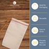 Celestial Gifts Muslin Bags with Drawstring 10pcs, 8x12 - Large Drawstring Bags Bulk - For Shoes, Parts,Gifts, Party Favors and DIY Crafts - 100% Cotton - Made in USA - (Red Hem & Orange Drawstring) view 2