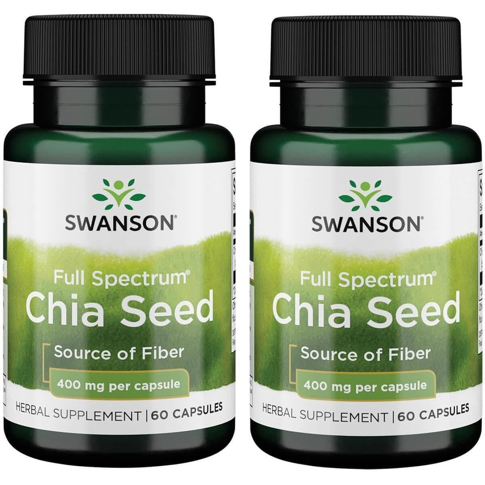 Swanson Full Spectrum Chia Seed 400 Milligrams 60 Capsules (2 Pack)